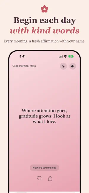 Blossom: Daily Affirmations screenshot 1