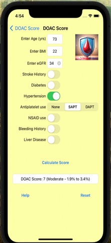 DOACScore screenshot