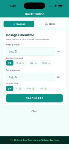 Dilution & Mix Calculator Screenshot 3 of 4