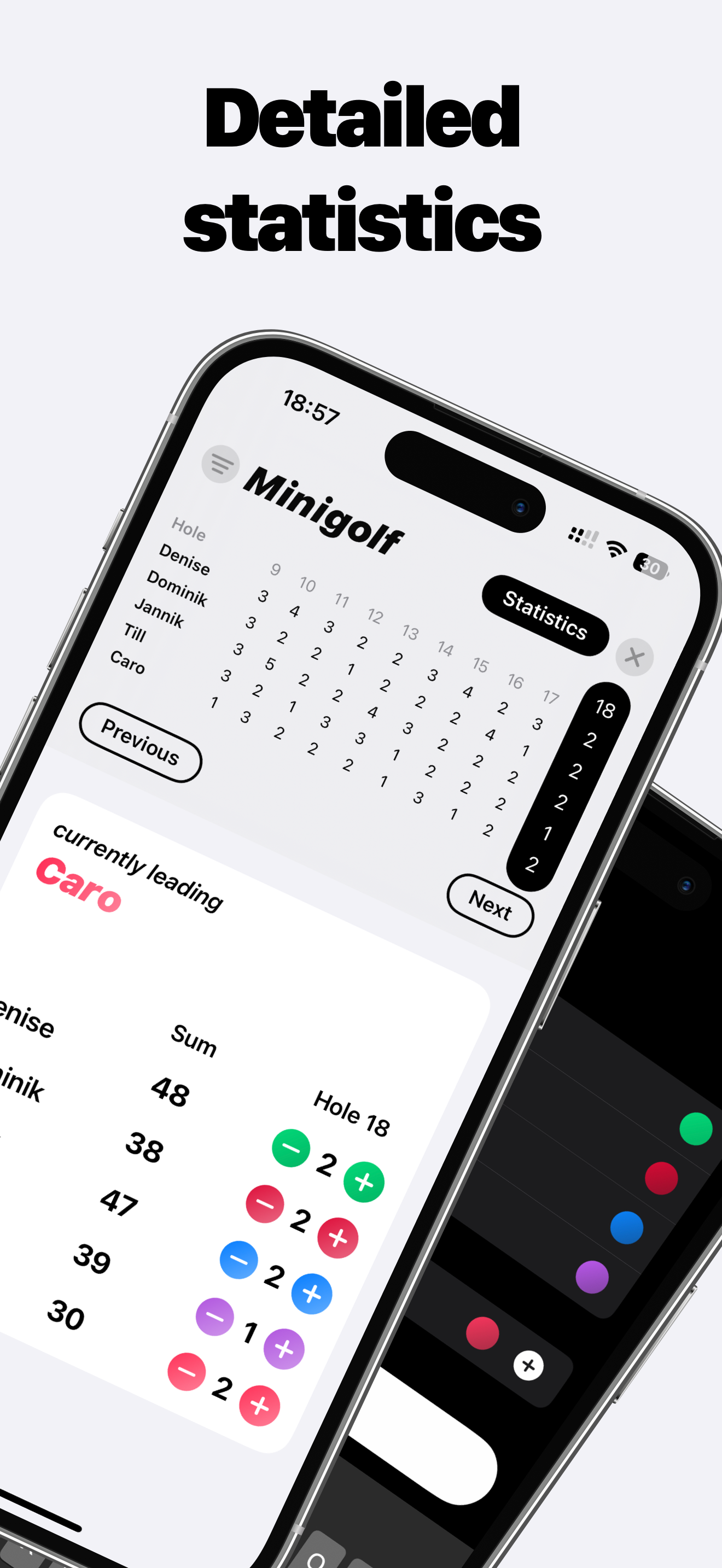 Minigolf: ScoreTable