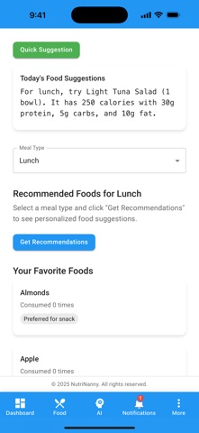 NutriNanny screenshot