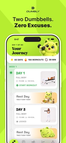 Dumbly: Dumbbell Workout Coach screenshot