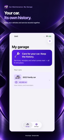 Car Maintenance: My Garage iPhone screenshot