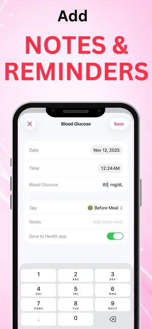 Glucose+ | Blood Sugar Monitor screenshot 3