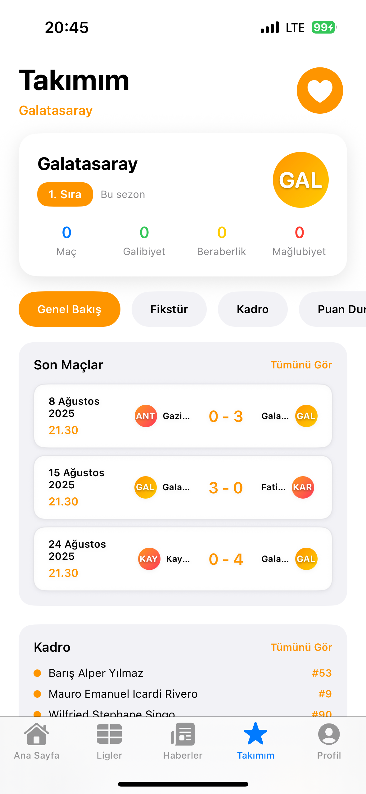 GolOlur: Live Scores and Stats screenshot 8
