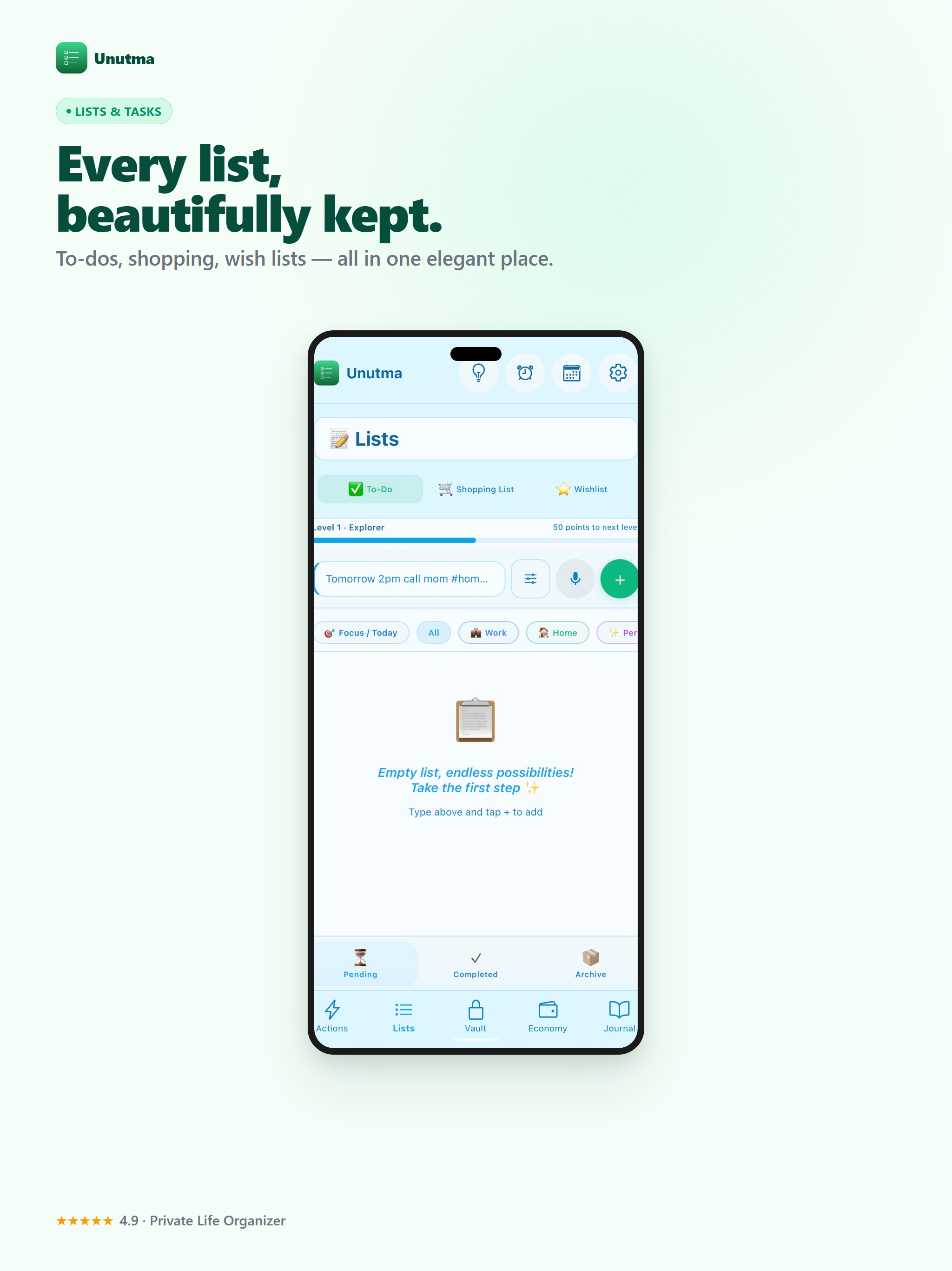 Unutma: Private Life Organizer