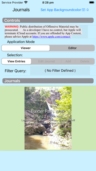 Screenshot 2 of Shared Journals App