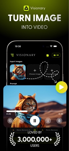 Visionary: AI Photo to Video iPhone screenshot