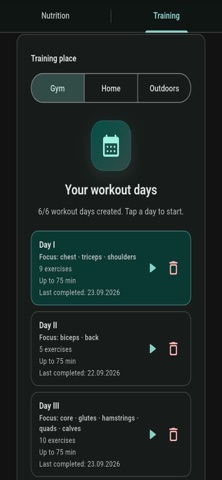 Vormi: Nutrition & Workouts Screenshot 6 of 9