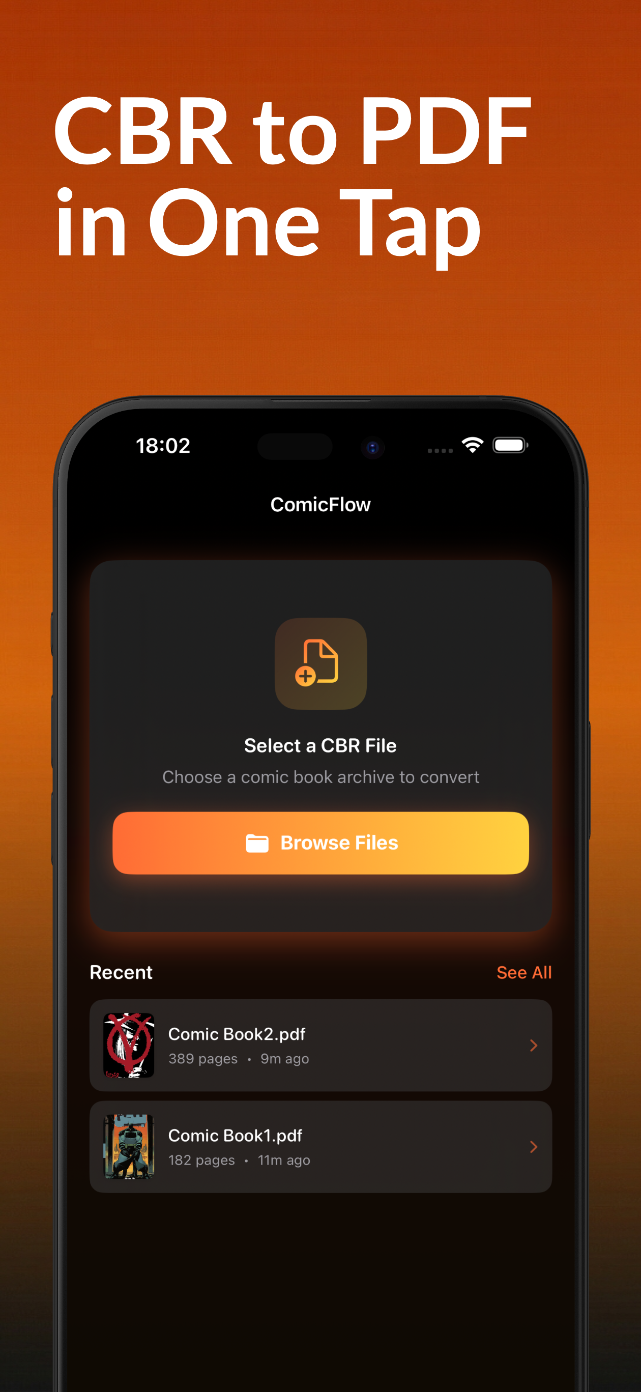 ComicFlow - CBR & CBZ to PDF