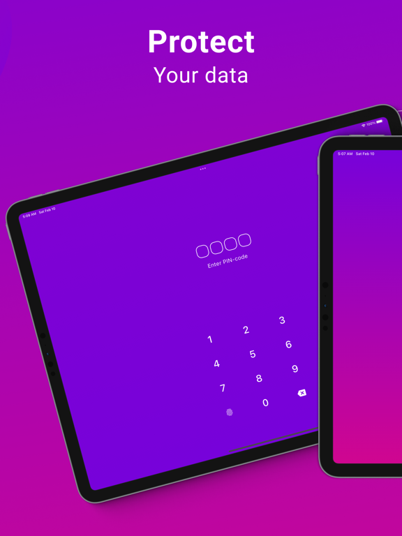 Purple Diary Journal With Lock iPad screenshot 5 - Lifestyle app
