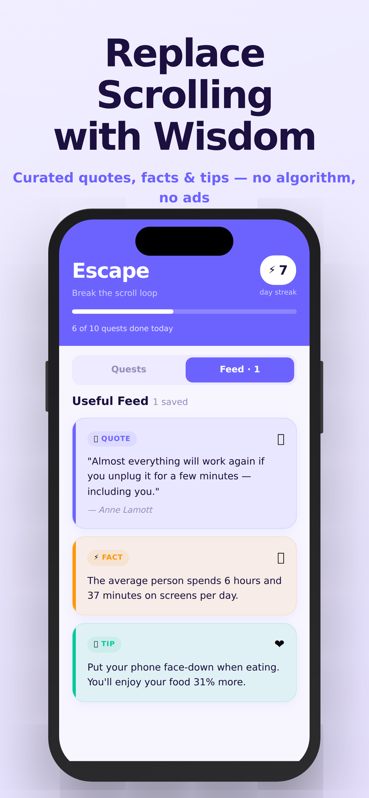 Escape: Break the scroll loop