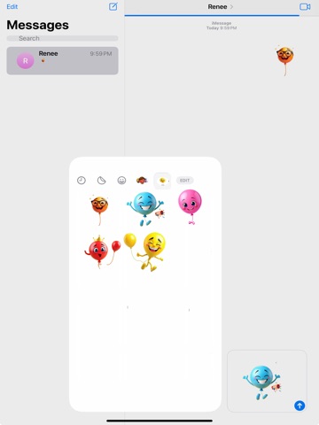 Pop Balloon Stickers iPad screenshot