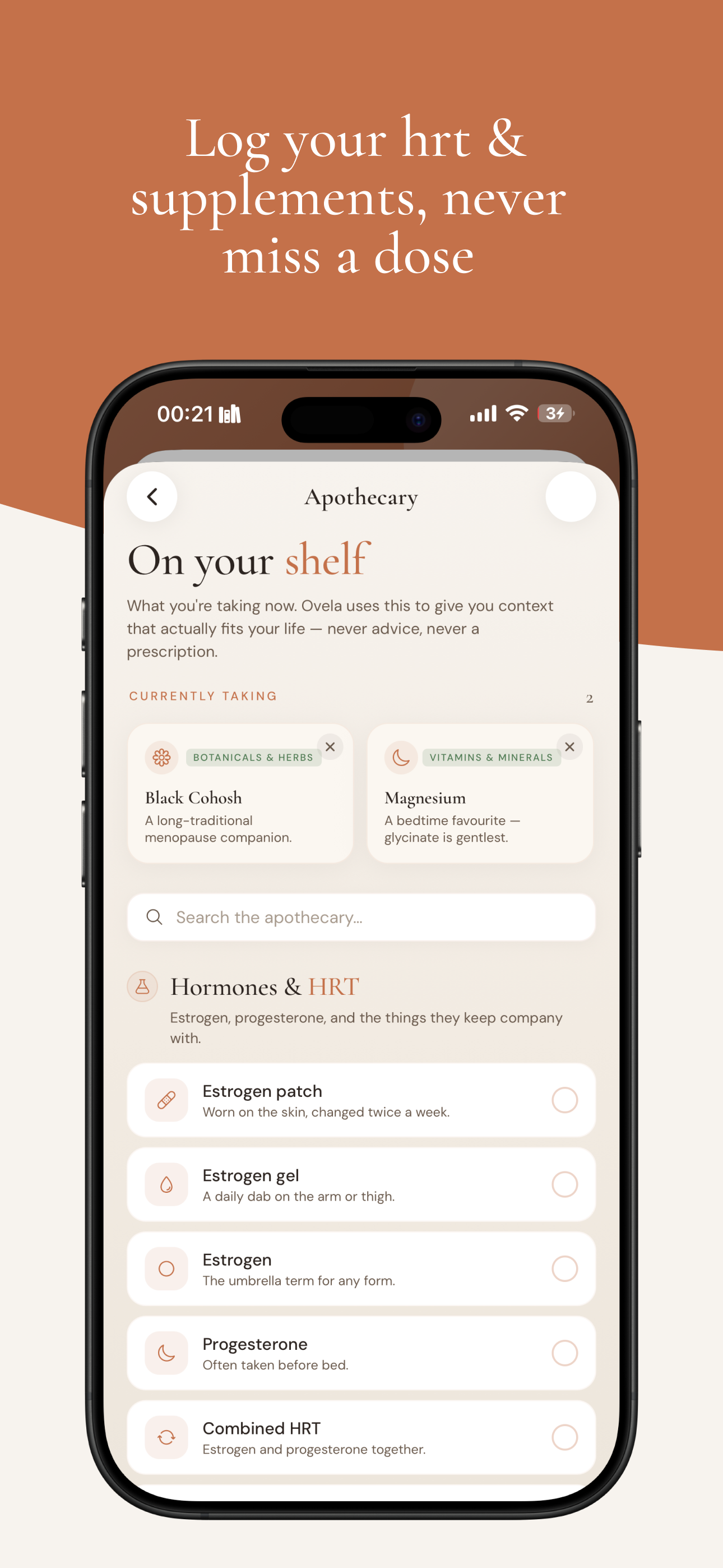 Ovela: Menopause Tracker