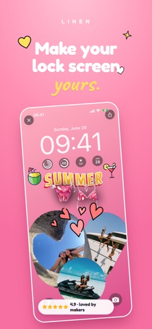 Wallpaper & Widget Maker Linen iPhone screenshot