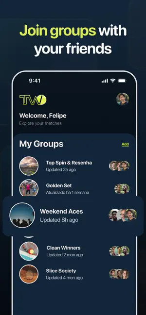 Twenty Two - Tennis Groups screenshot 1