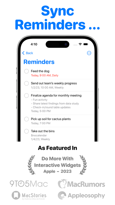 Screenshot #1 pour ReminderCal - Reminders to Cal