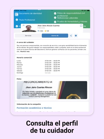 cuidarte+ iPad screenshot