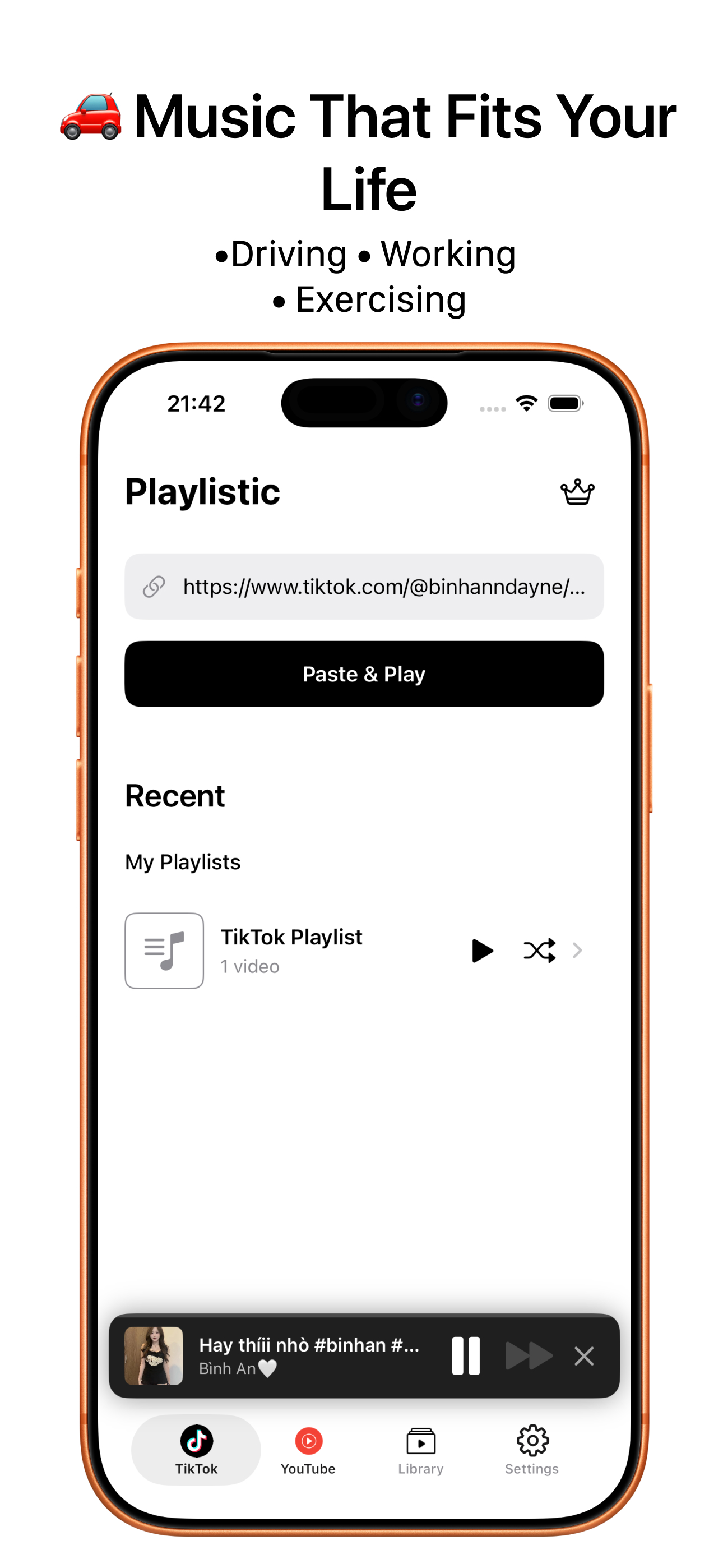 PlayListic: Background Player