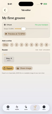 Handpan Lessons: Tabs & Tuner Screenshot 3 of 6