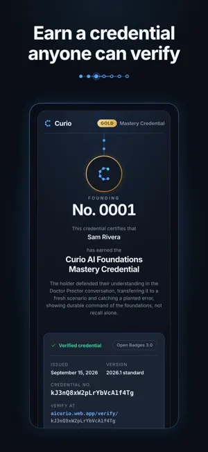 Curio: Learn AI, Prove It screenshot 3