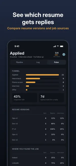 Applied: Job Search Tracker screenshot 3