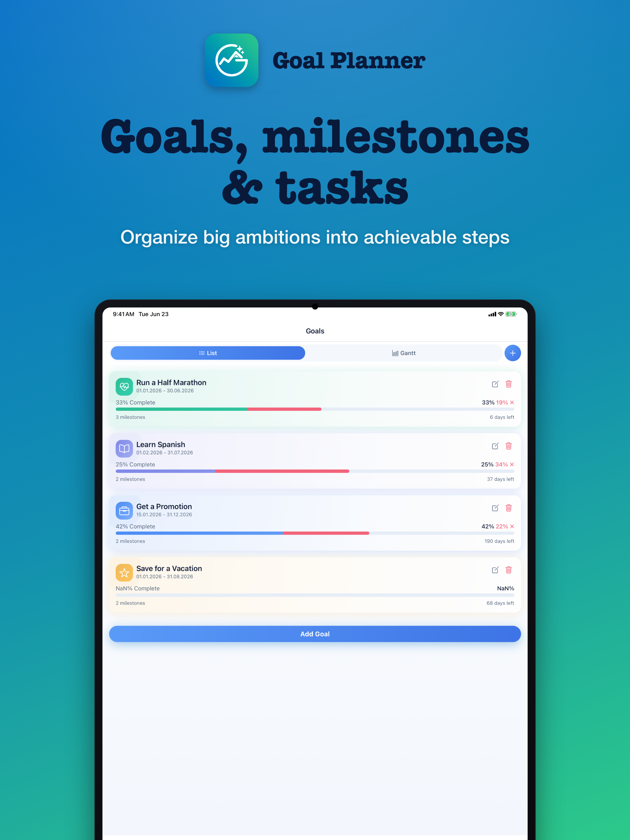 Goal Planner screenshot 11
