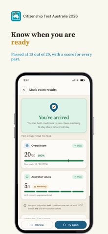 Citizenship Test Australia RML iPhone screenshot
