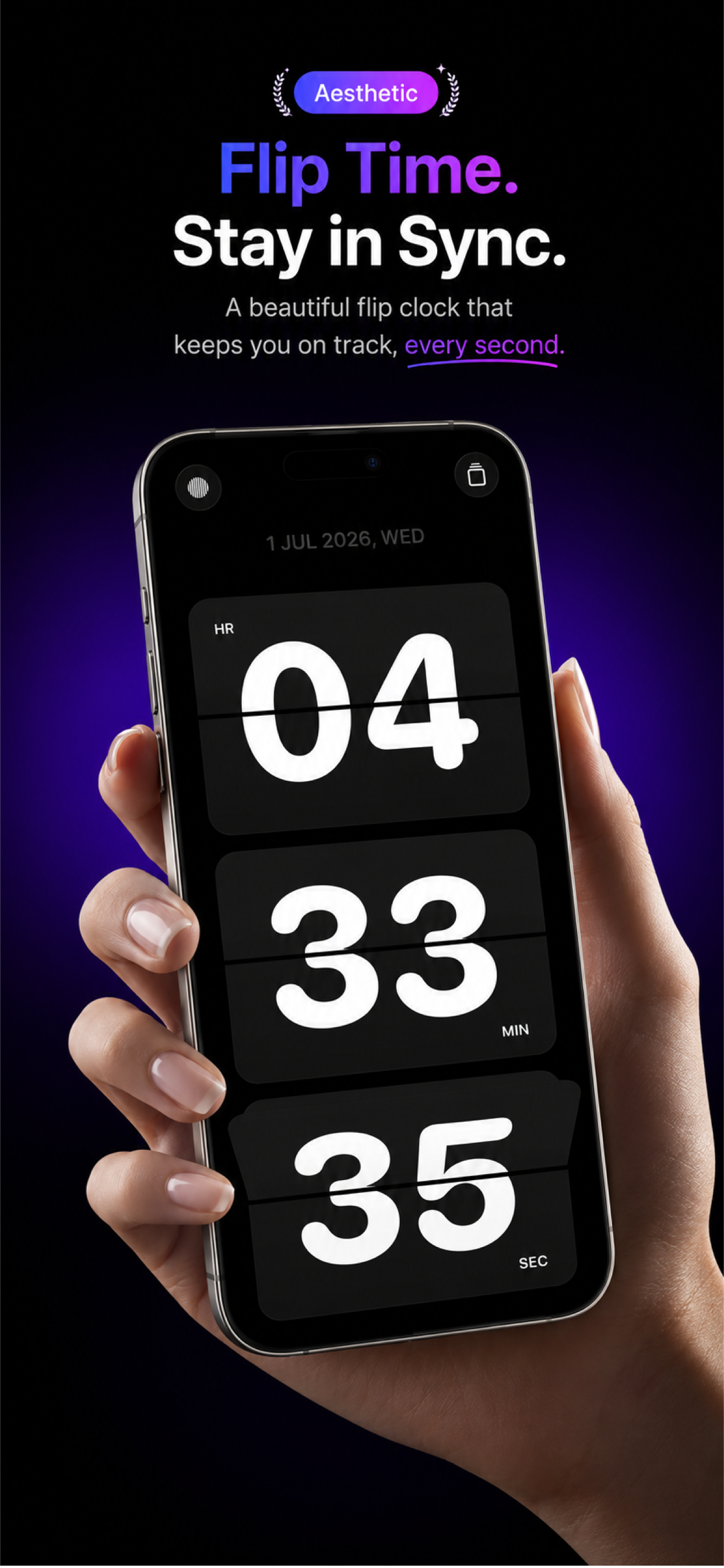 Flip Clock - Digital Clock screenshot 3