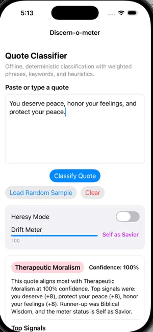 Discernment Meter screenshot 1