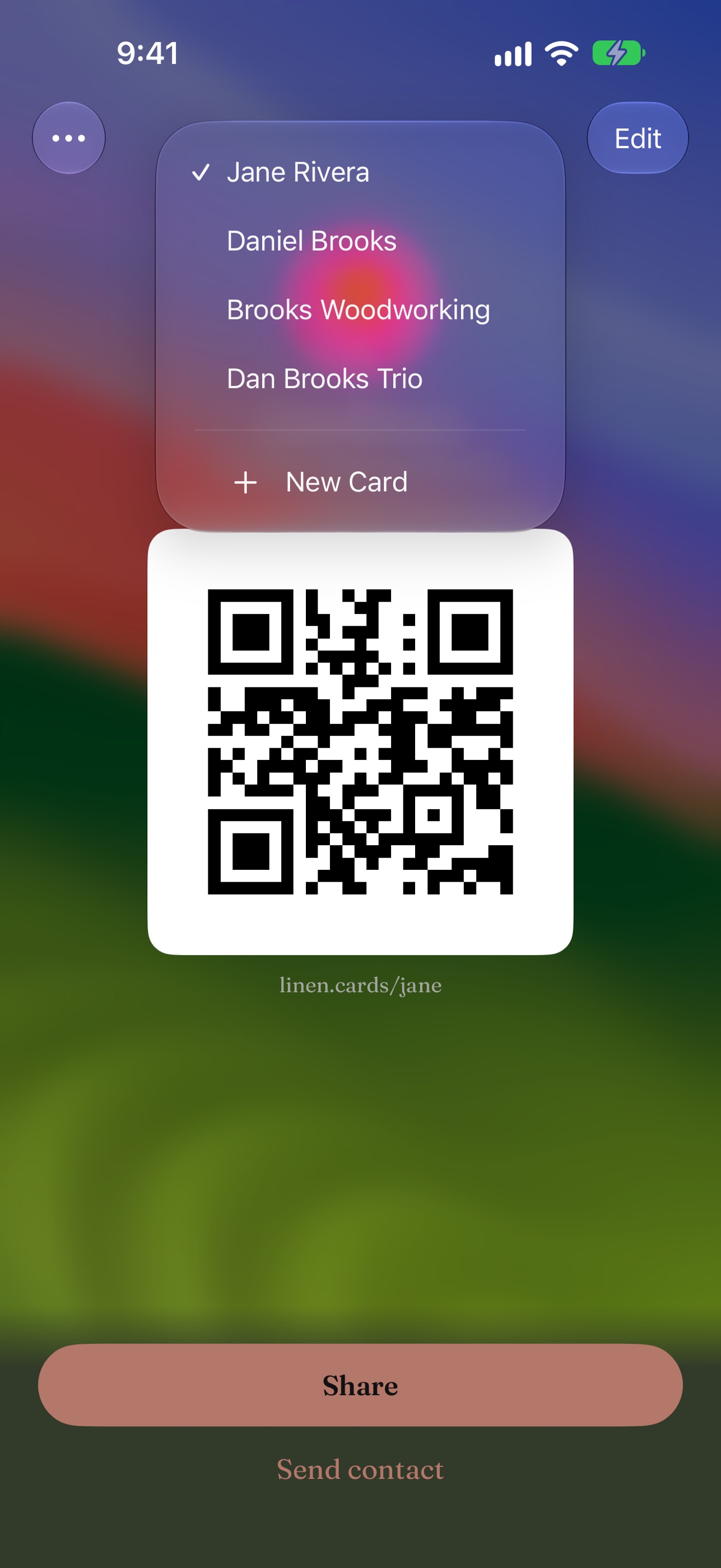 Screenshot 5 of Linen: Digital Business Card