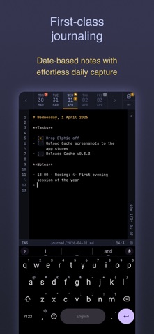 Cache - Markdown Notes iPhone screenshot