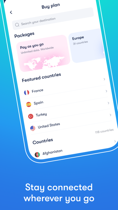 eSimply: Travel & Mobile data Screenshot