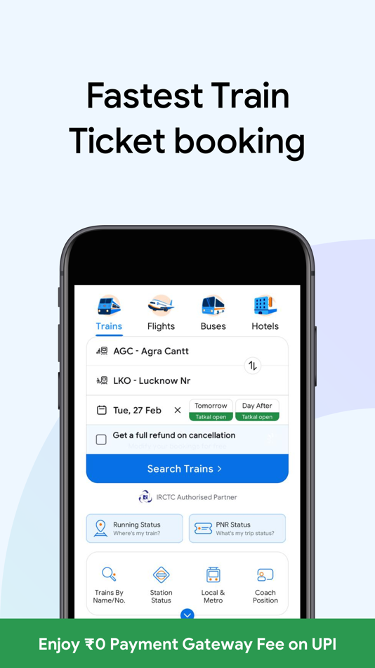 ixigo Trains: Ticket Booking - 8.0.0 - (iOS)