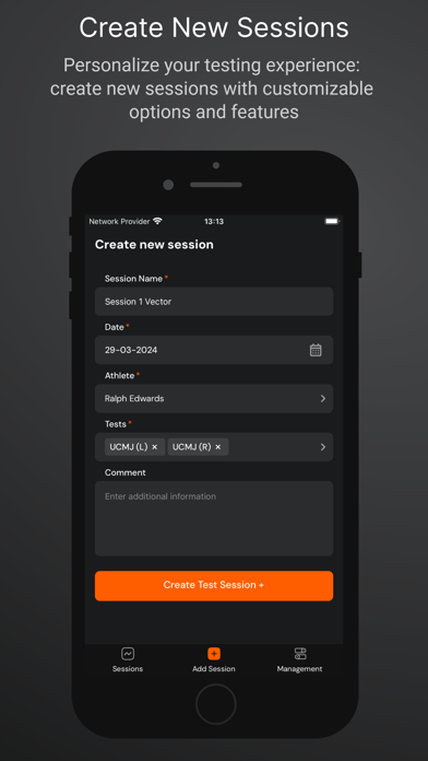 Athletes Assessment Screenshot