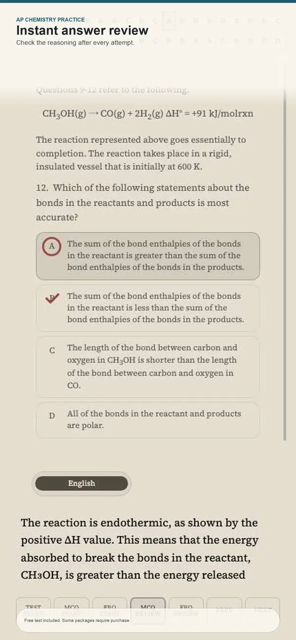 Screenshot #3 pour AP Chemistry Realistic Test