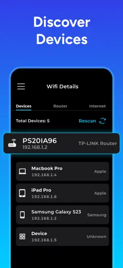 Captura de pantalla de Wifi Analyzer: Network Scanner en iPhone 2
