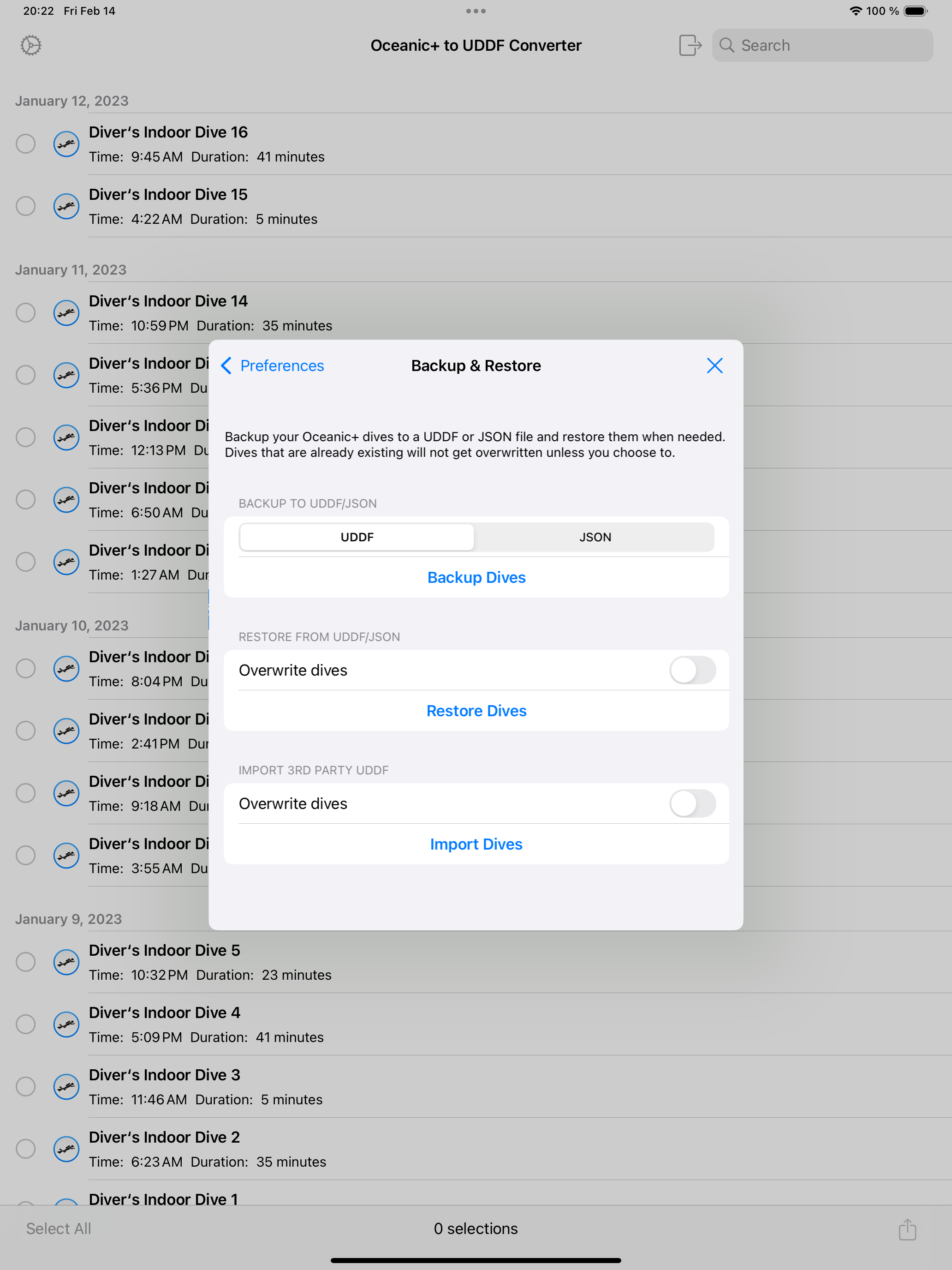 Dive Converter