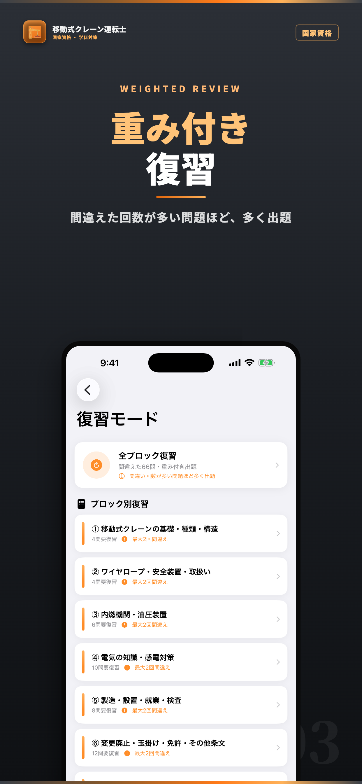 移動式クレーン運転士 試験対策｜問題集 screenshot 3