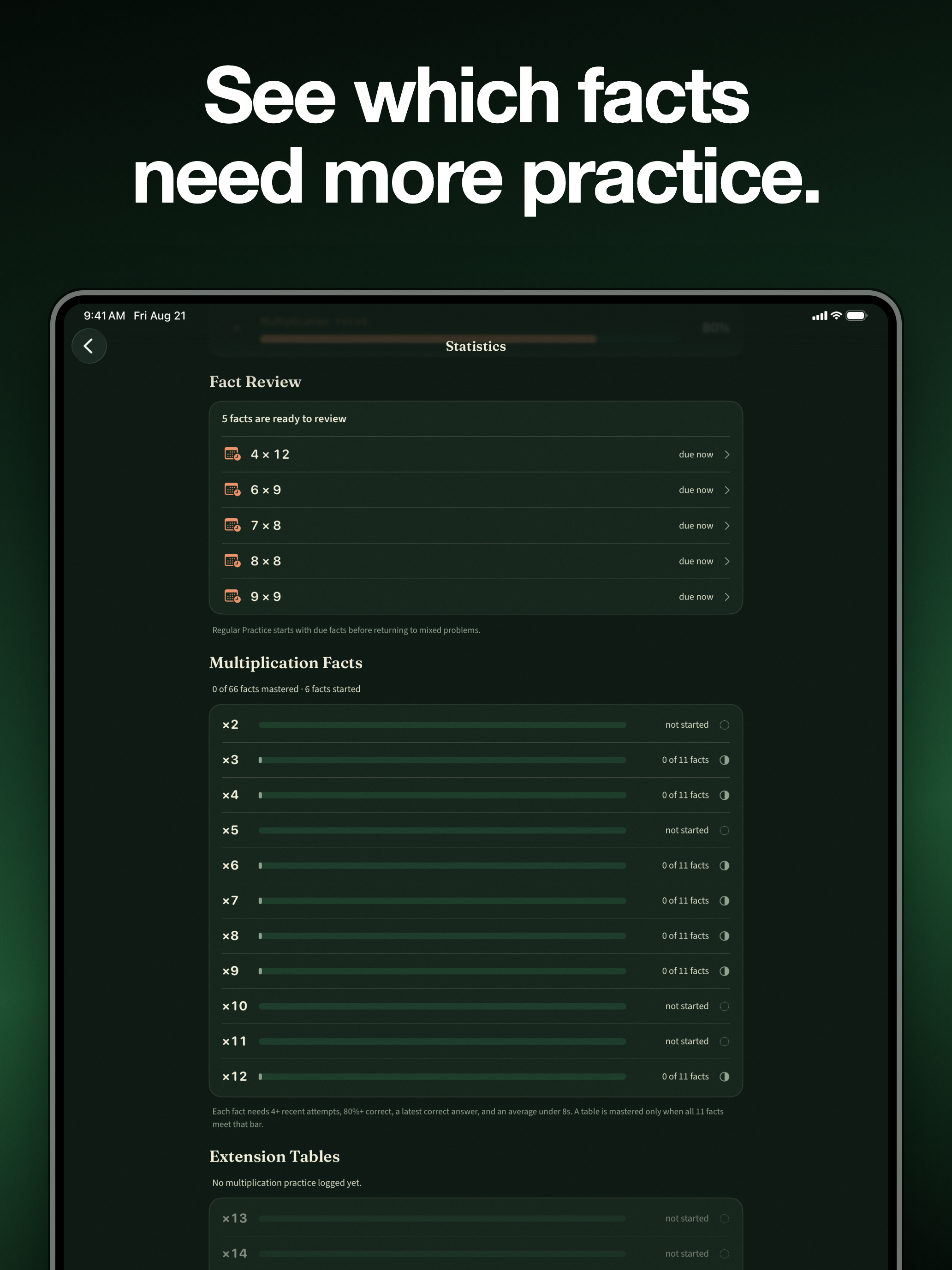 Quick Math: Times Tables screenshot 8