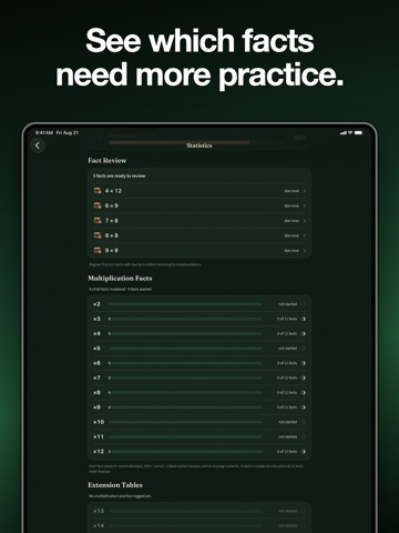 Quick Math: Times Tables iPad screenshot