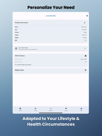 LiverAlertMe: Fatty Liver Care iPad screenshot
