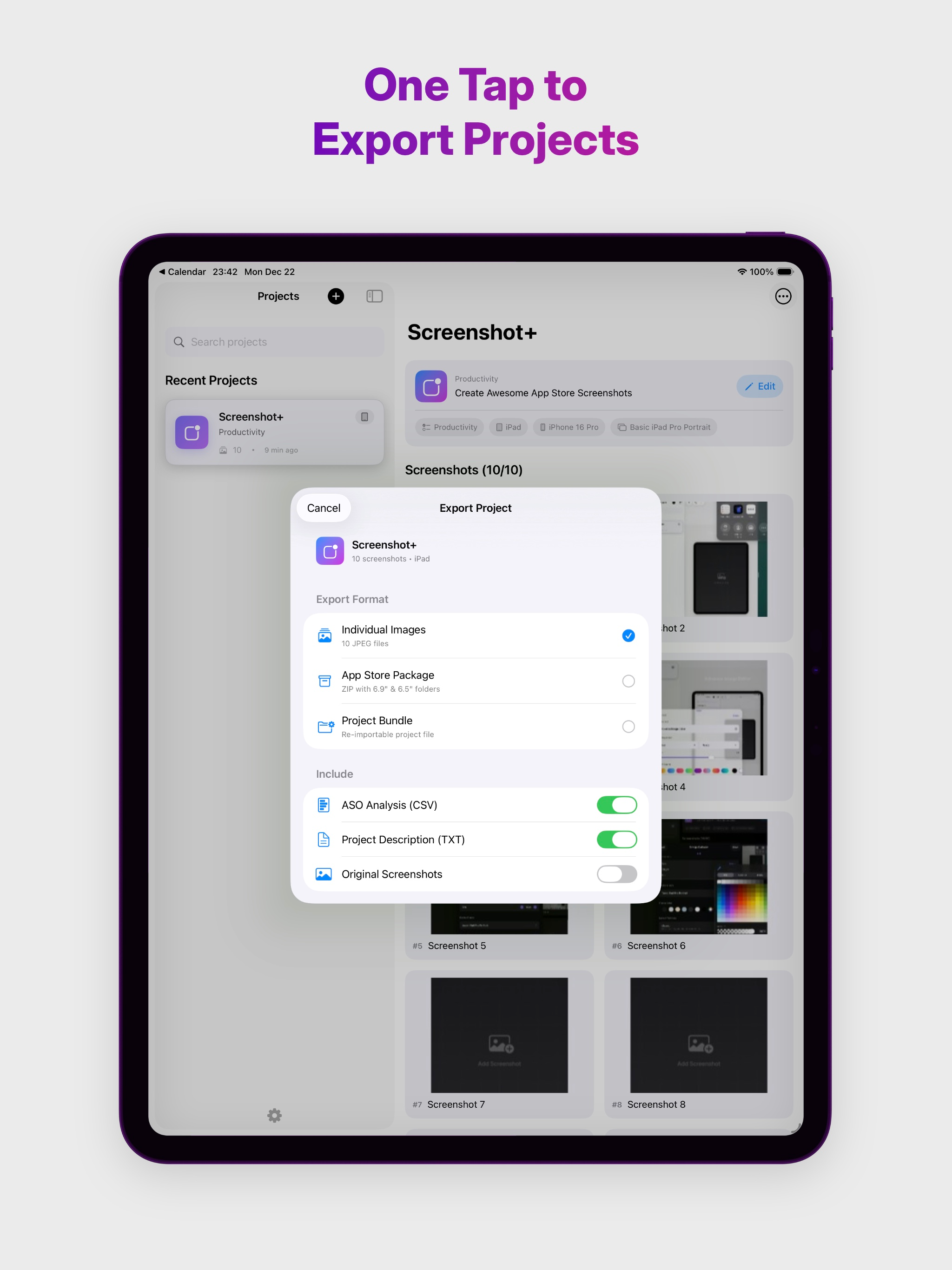 Screenshot + for App Developer
