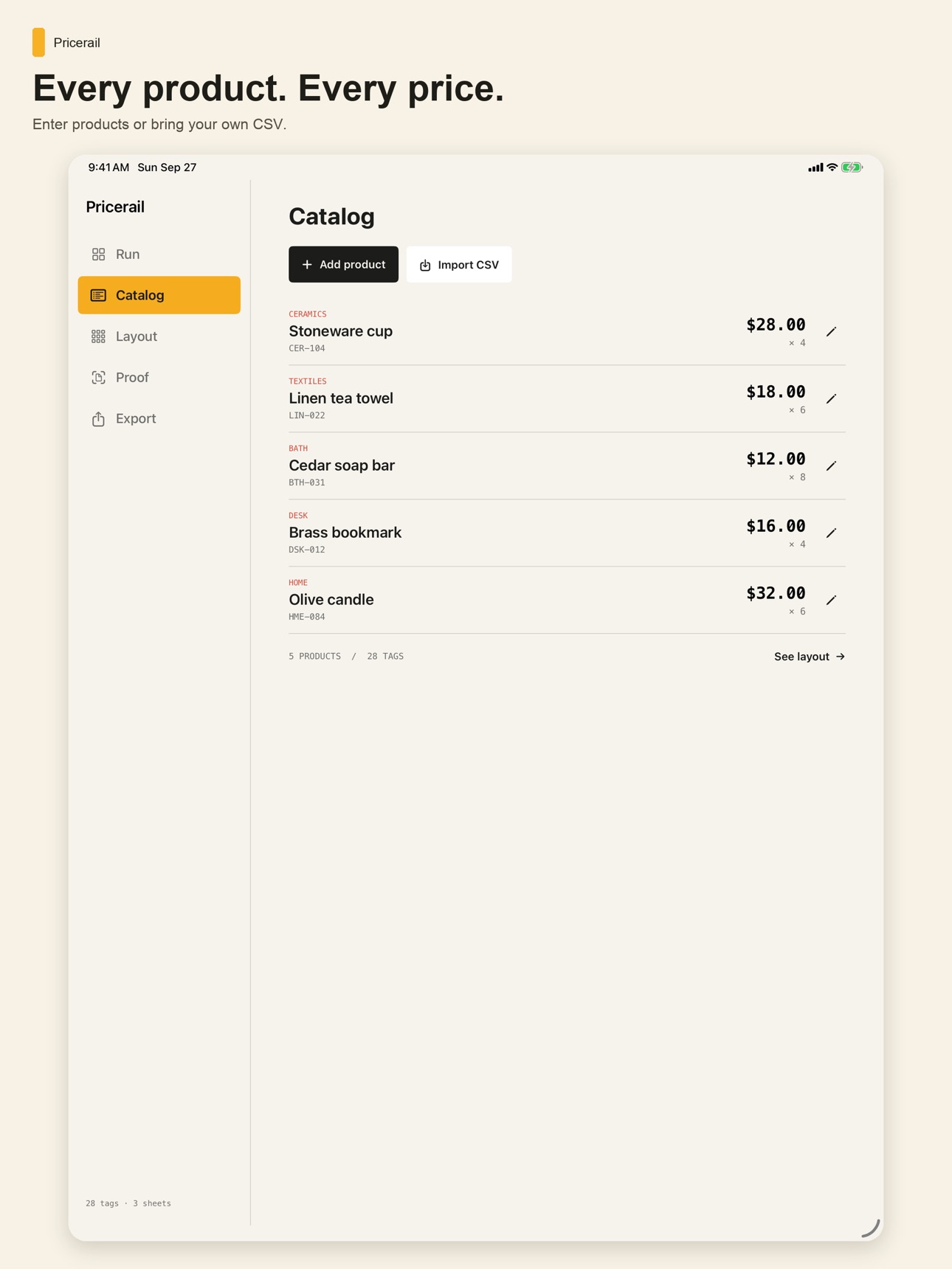 Screenshot 7 of Pricerail: Price Tag Sheets