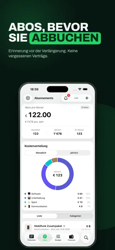 Moneto: Haushaltsbuch & Abos screenshot 5 of 8