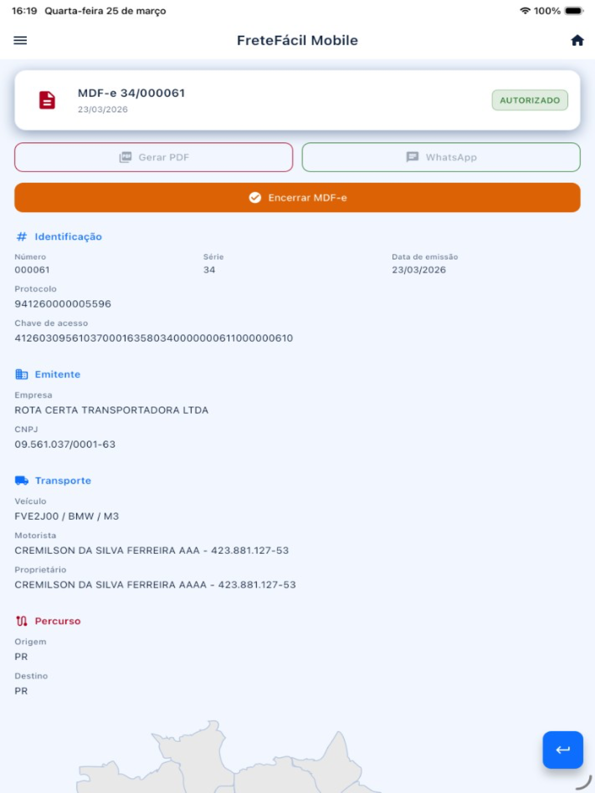 FreteFácil Mobile screenshot 8