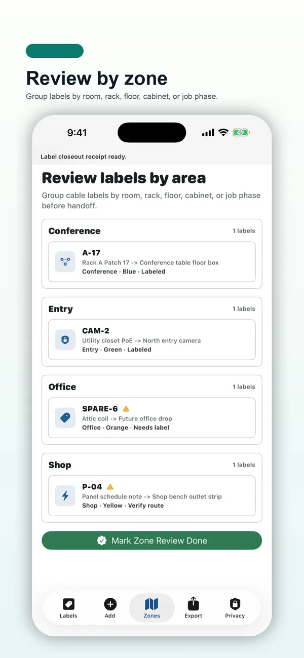 Screenshot #3 pour Cable Label Pocket