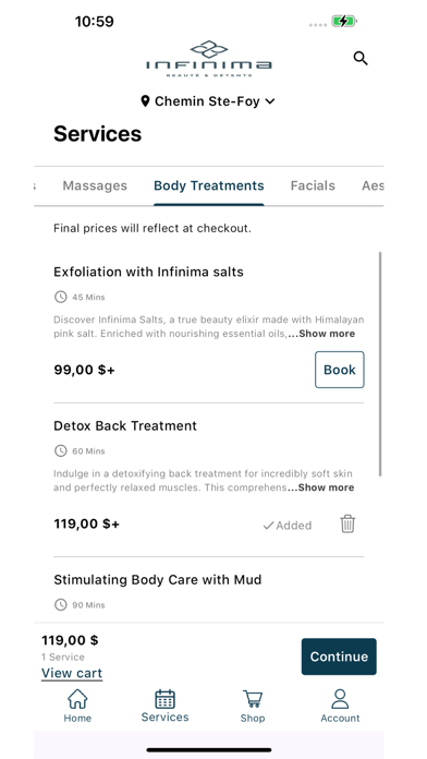 Le Spa Infinima Screenshot