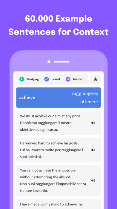 Most Common Italian Words Screenshot