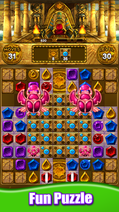 Screenshot #1 pour Jewel Queen: Puzzle Match 3